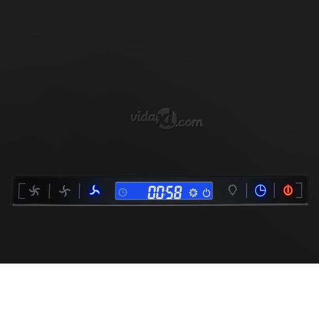 vidaXL Afzuigkap hangend met aanraaksensor LCD 37 cm staal