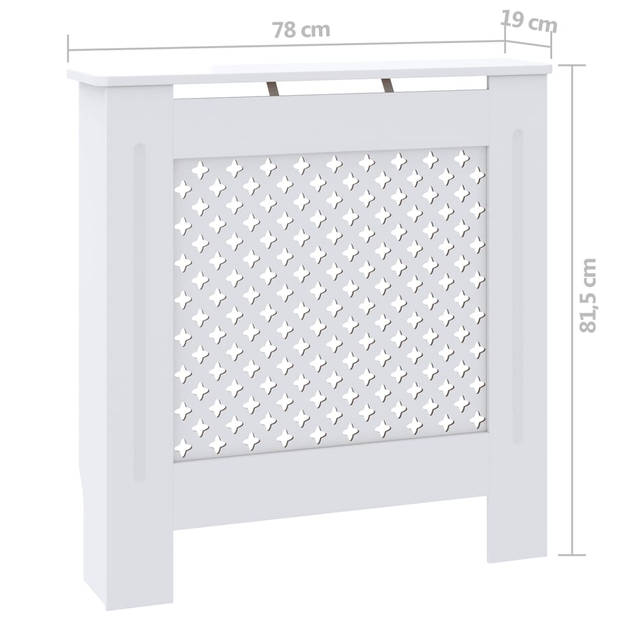 The Living Store Radiatorombouw - MDF - 78 x 19 x 81.5 cm - wit