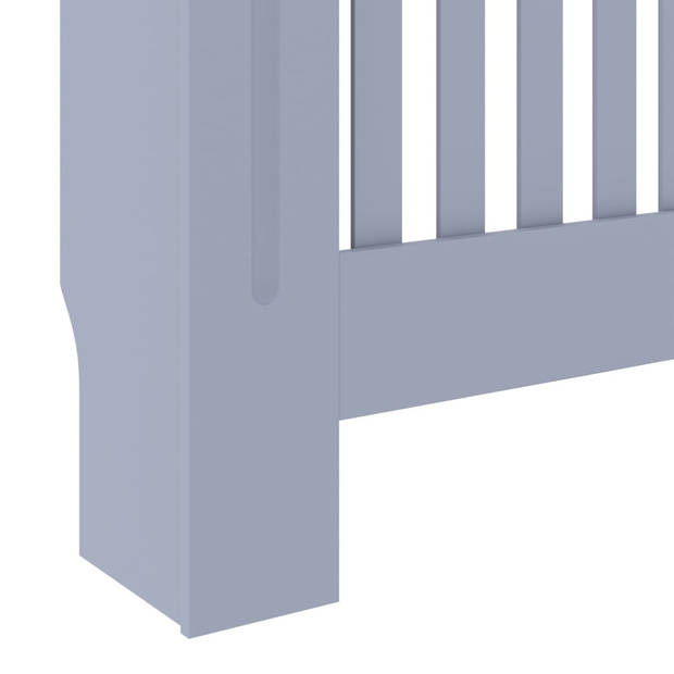 The Living Store Radiatorombouw - Grijs MDF - 78x19x81.5cm - Met verticale gelat