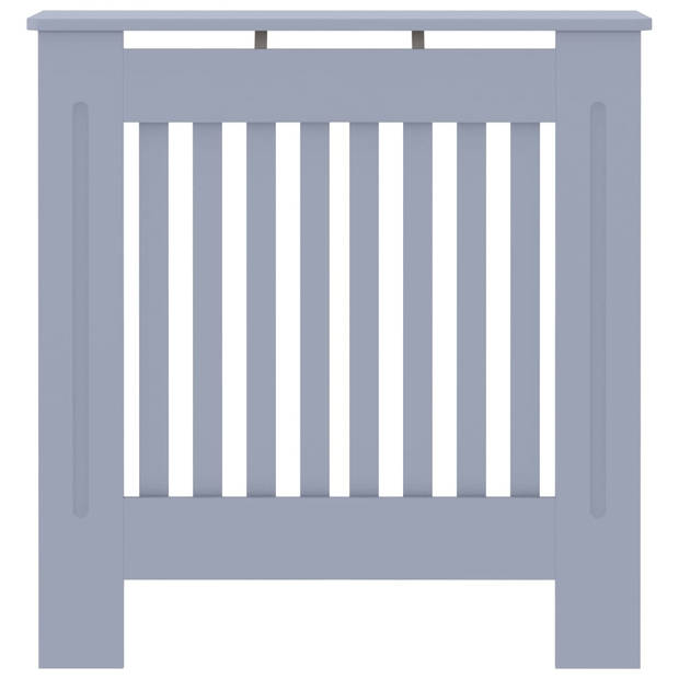 The Living Store Radiatorombouw - Grijs MDF - 78x19x81.5cm - Met verticale gelat