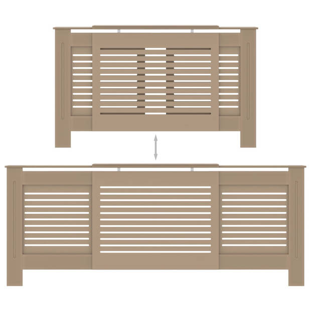 The Living Store Radiatorkast - MDF - 142-205x20.5x82 cm