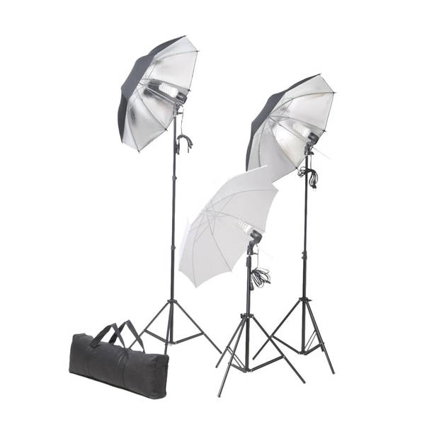 vidaXL Fotostudioset met verlichtingsset en achtergrond