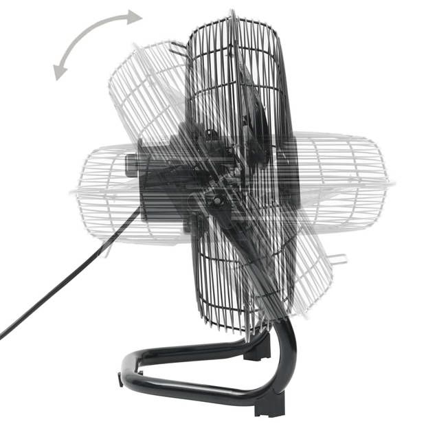 vidaXL Vloerventilator 3 snelheden 120 W 60 cm zwart