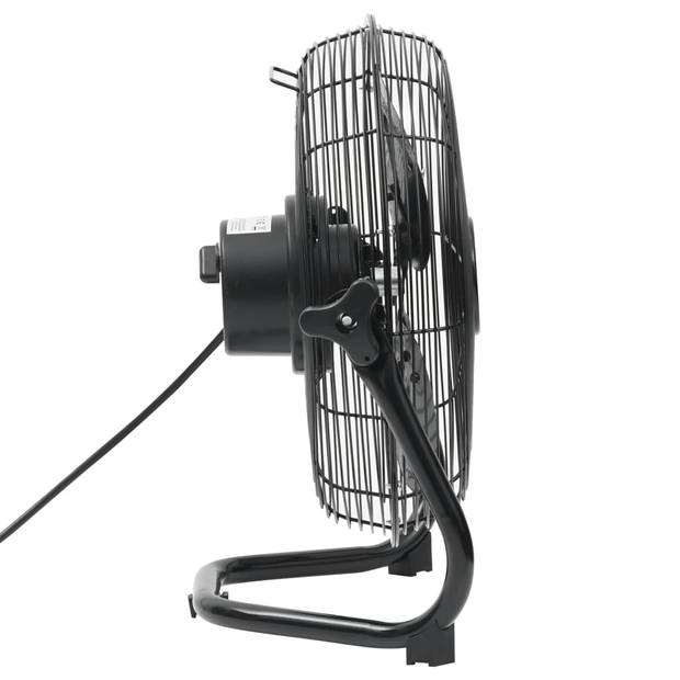 vidaXL Vloerventilator 3 snelheden 100 W 55 cm zwart