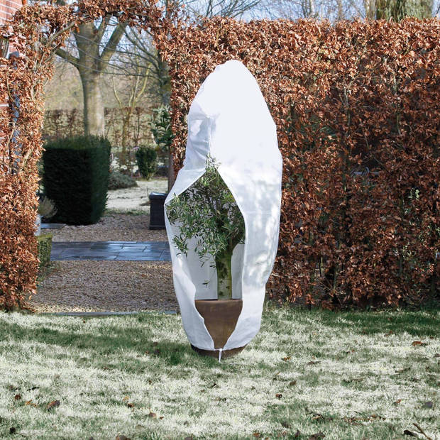 Nature - Winterafdekhoes met rits wit 200 cm x 250 cm