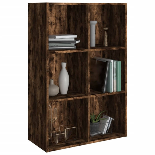 vidaXL Boekenkast/dressoir 66x30x98 cm bewerkt hout gerookt eikenkleur