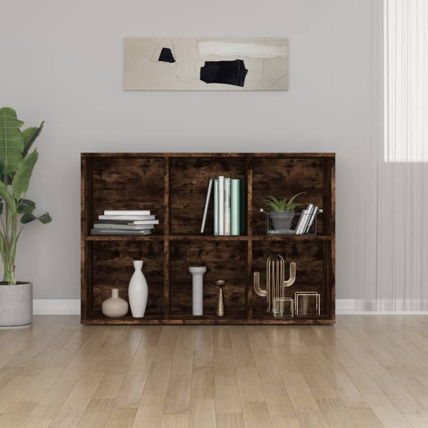 vidaXL Boekenkast/dressoir 66x30x98 cm bewerkt hout gerookt eikenkleur