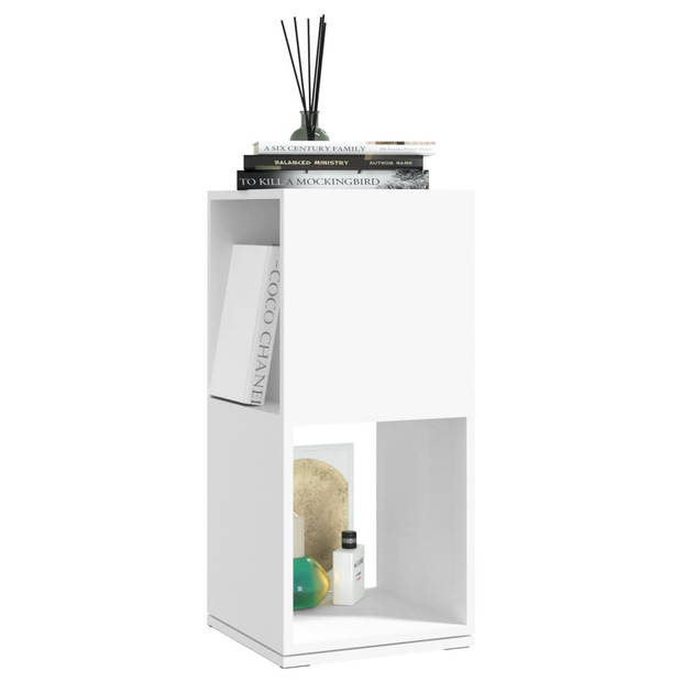 The Living Store Draaibare Kast - Staande Kast - Hoogwaardig Spaanplaat - 34.5 x 34.5 x 75.5 cm - Wit