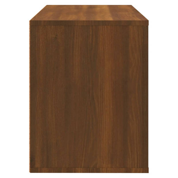 vidaXL Schoenenkast 80x35x45 cm bewerkt hout bruin eikenkleur