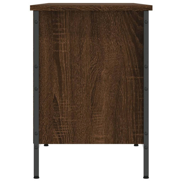 vidaXL Schoenenkast 131x35x50 cm bewerkt hout bruin eikenkleur