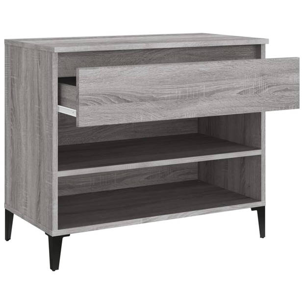 The Living Store Schoenenkast - Grijs Sonoma Eiken - 70 x 36 x 60 cm - Stevig materiaal