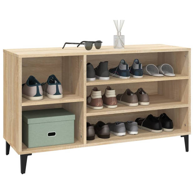 The Living Store Schoenenkast - Sonoma Eiken - 102 x 36 x 60 cm - met opbergvakken