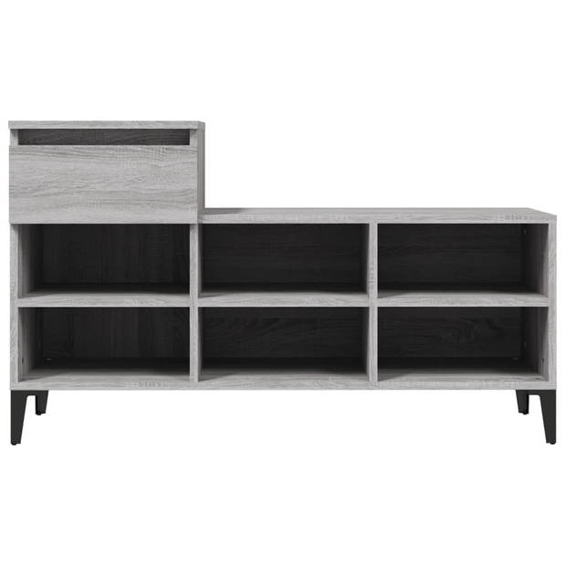 The Living Store Schoenenkast - Grijs Sonoma Eiken - 102 x 36 x 60 cm - Duurzaam materiaal