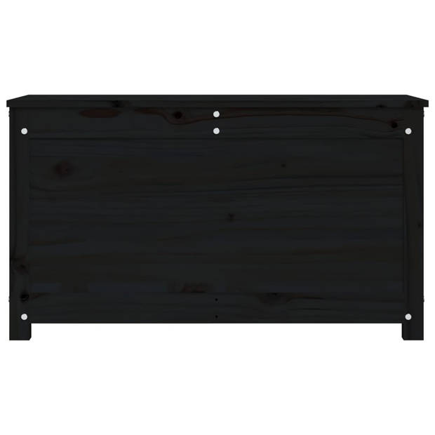 vidaXL Opbergbox zwart 80x40x45,5 cm massief grenenhout