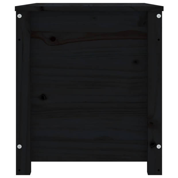 vidaXL Opbergbox zwart 80x40x45,5 cm massief grenenhout