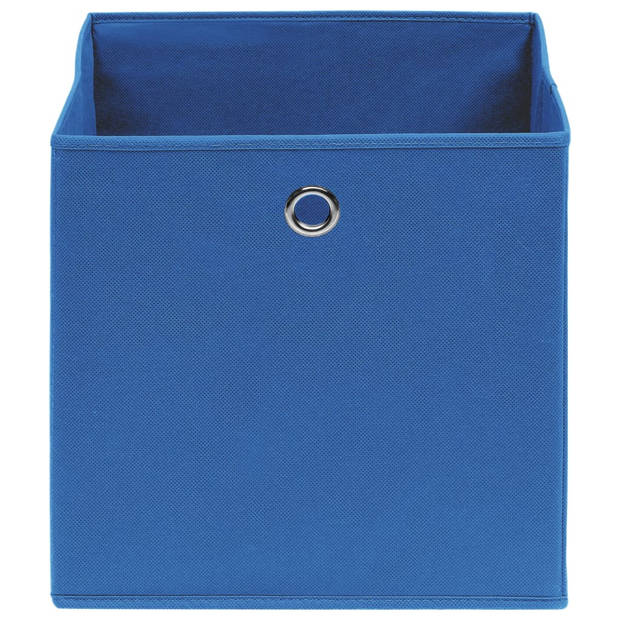 The Living Store Opbergbox Vouwbaar - 28 x 28 x 28 cm - Blauw - Nonwoven