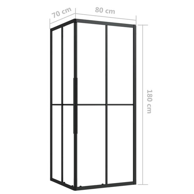 vidaXL Douchecabine 80x70x180 cm ESG