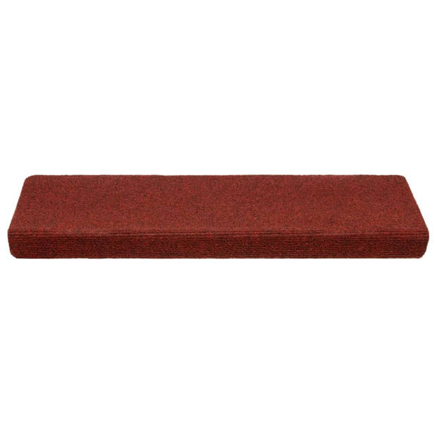 vidaXL Trapmatten 5 st 65x21x4 cm naaldvilt bordeauxrood