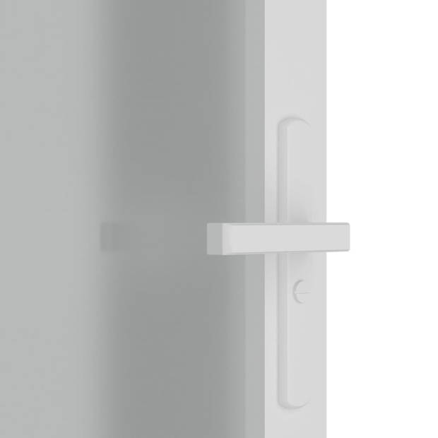 vidaXL Binnendeur 93x201,5 cm matglas en aluminium wit