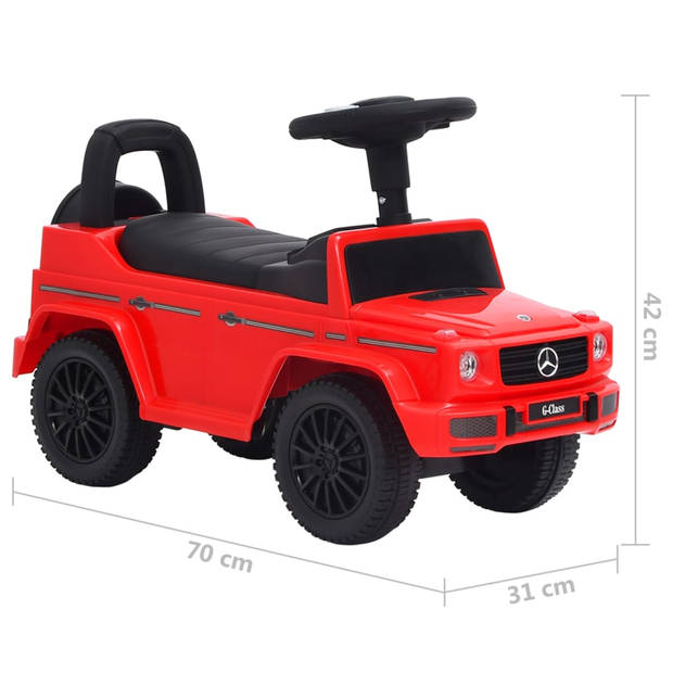 vidaXL Loopauto Mercedes Benz G63 rood