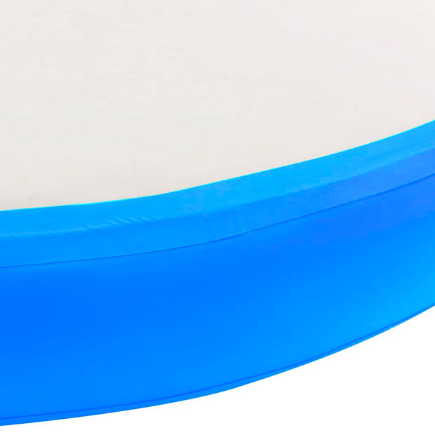 vidaXL Gymnastiekmat met pomp opblaasbaar 100x100x20 cm PVC blauw