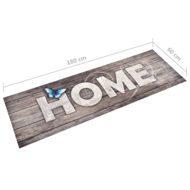 The Living Store Keukenmat wasbaar Home 60x180 cm - Deurmat