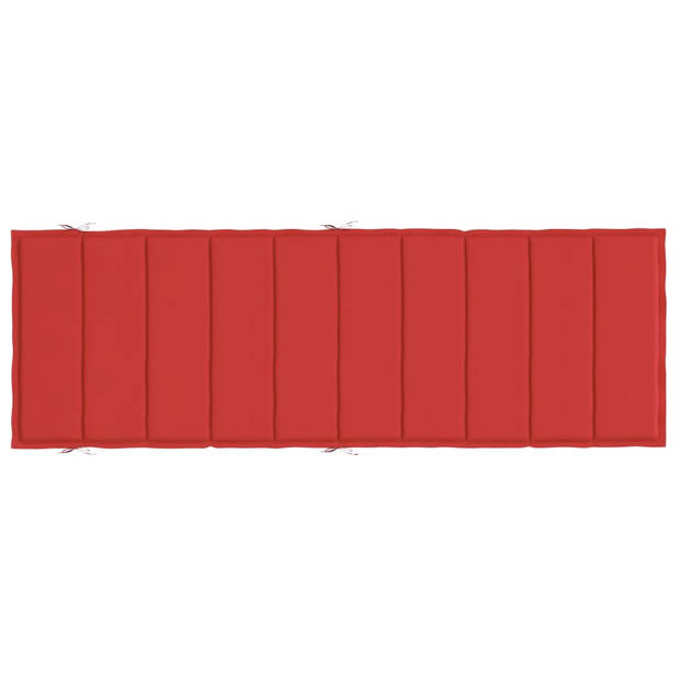 vidaXL Ligbedkussen 186x58x3 cm oxford stof rood