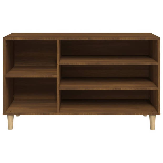 vidaXL Schoenenkast 102x36x60 cm bewerkt hout bruin eikenkleur