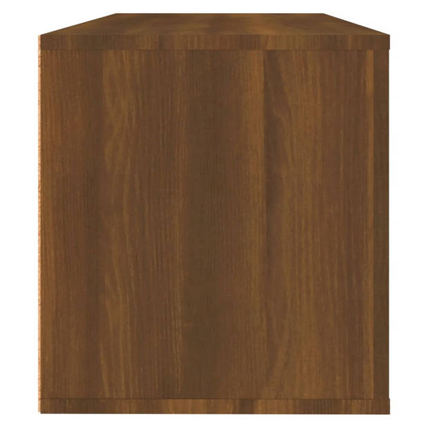 vidaXL Schoenenkast wandgemonteerd 100x35x38cm bewerkt hout bruineiken