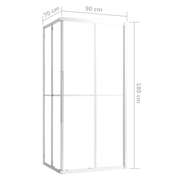 vidaXL Douchecabine 90x70x180 cm ESG