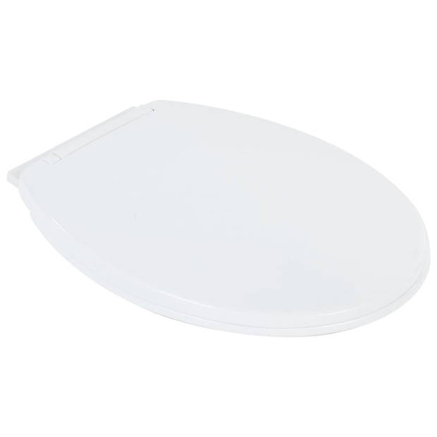 vidaXL Toilet verhoogd 7 cm soft-close randloos keramiek wit