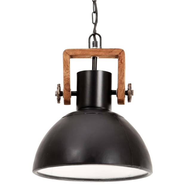 vidaXL Hanglamp industrieel rond 25 W E27 30 cm zwart