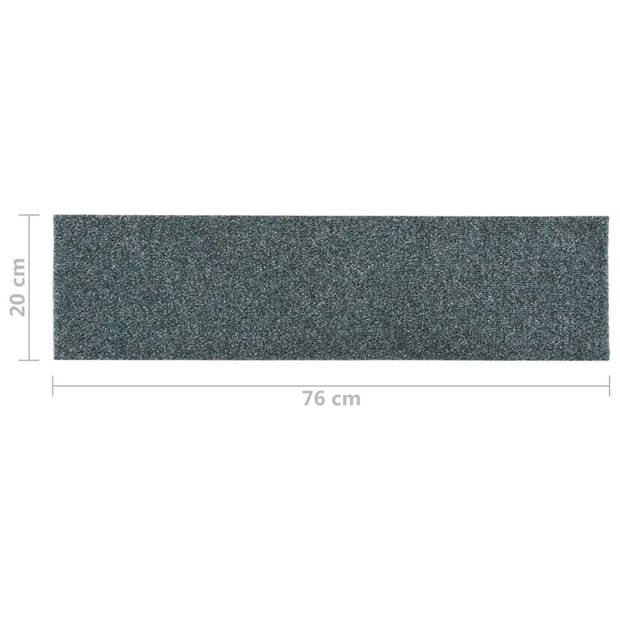 vidaXL 15 st Trapmatten zelfklevend rechthoekig 76x20 cm groen