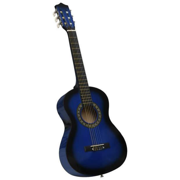 vidaXL Gitaar klassiek beginner en kinderen 1/2 34" blauw