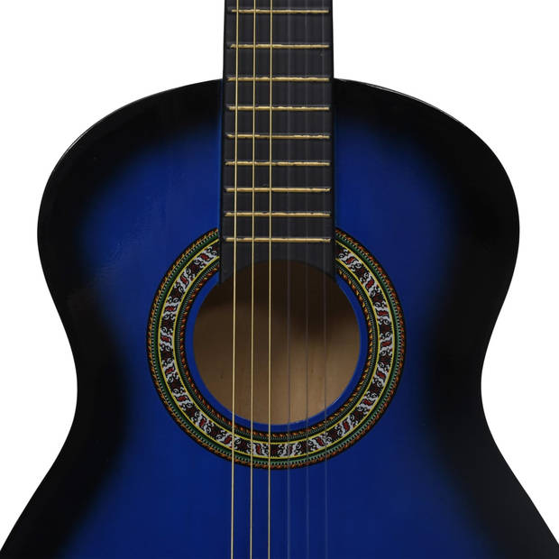 vidaXL Gitaar klassiek beginner en kinderen 1/2 34" blauw