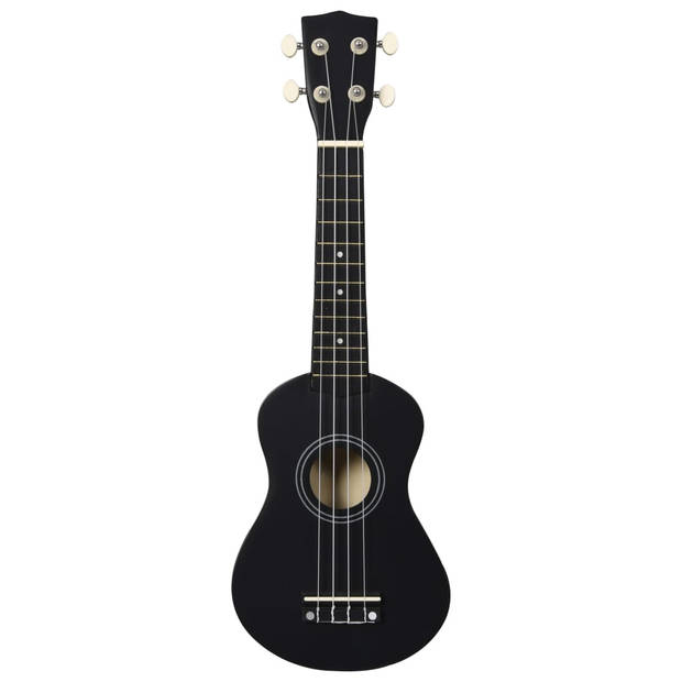 vidaXL Ukuleleset met tas voor kinderen sopraan 21'' zwart