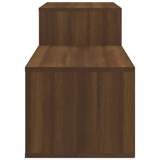 vidaXL Schoenenkast 150x35x45 cm bewerkt hout bruin eikenkleur