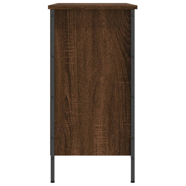 vidaXL Schoenenkast 100x35x70 cm bewerkt hout bruin eikenkleur