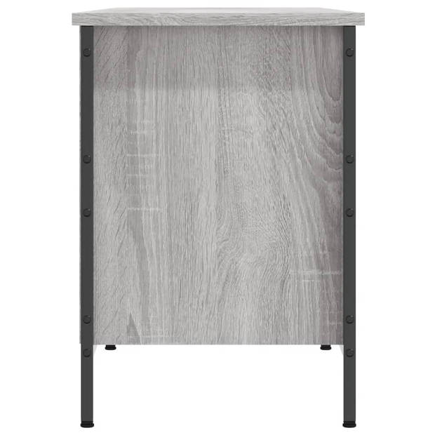 vidaXL Schoenenkast 131x35x50 cm bewerkt hout grijs sonoma eikenkleur