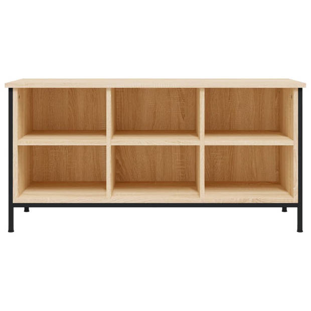 The Living Store Schoenenkast - Sonoma Eiken - 100 x 35 x 50 cm - Ruimtebesparend