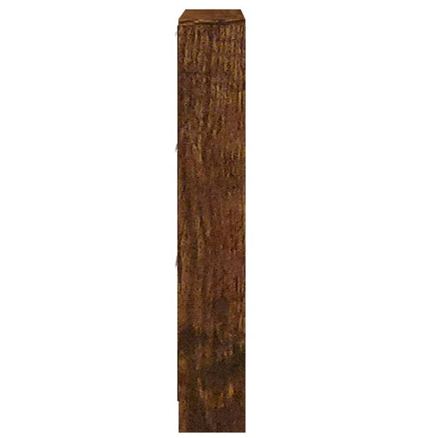 vidaXL Schoenenkast 59x17x108 cm bewerkt hout gerookt eikenkleurig