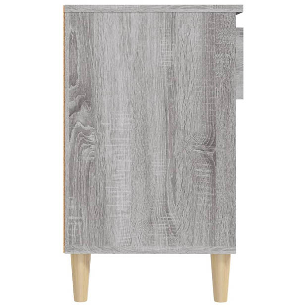The Living Store Schoenenkast - Grijs Sonoma Eiken - 102 x 36 x 60 cm - Duurzaam Bewerkt Hout - Massief Eucalyptushout