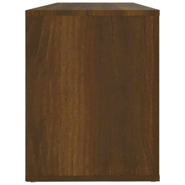 vidaXL Schoenenkast 100x35x45 cm bewerkt hout bruin eikenkleur