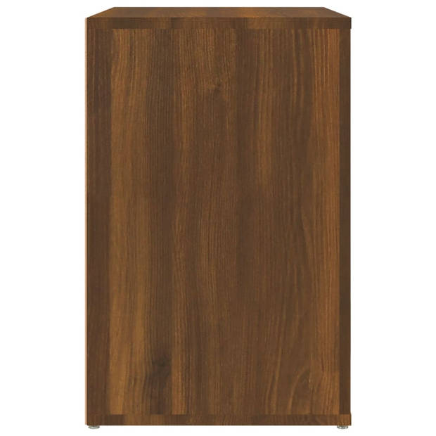 vidaXL Schoenenkast 130x35x54 cm bewerkt hout bruin eikenkleur