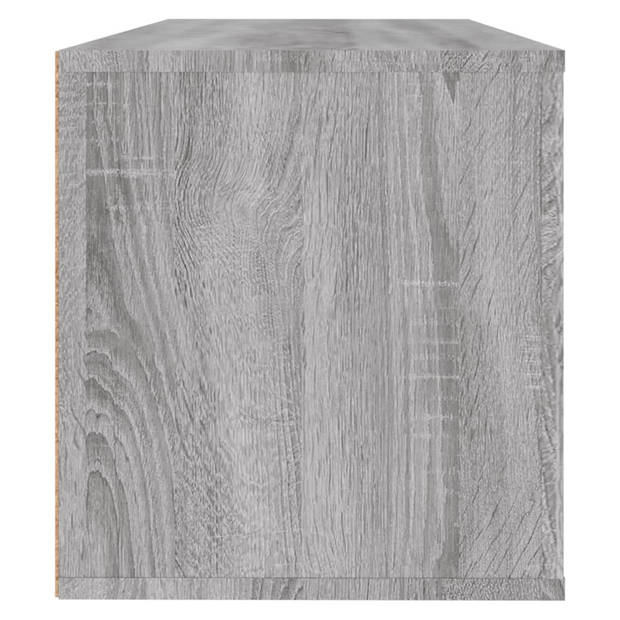 The Living Store Schoenenkast - Grijs Sonoma Eiken - 100 x 35 x 38 cm - Bewerkt hout
