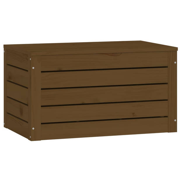 vidaXL Opbergbox honingbruin 59,5x36,5x33 cm massief grenenhout