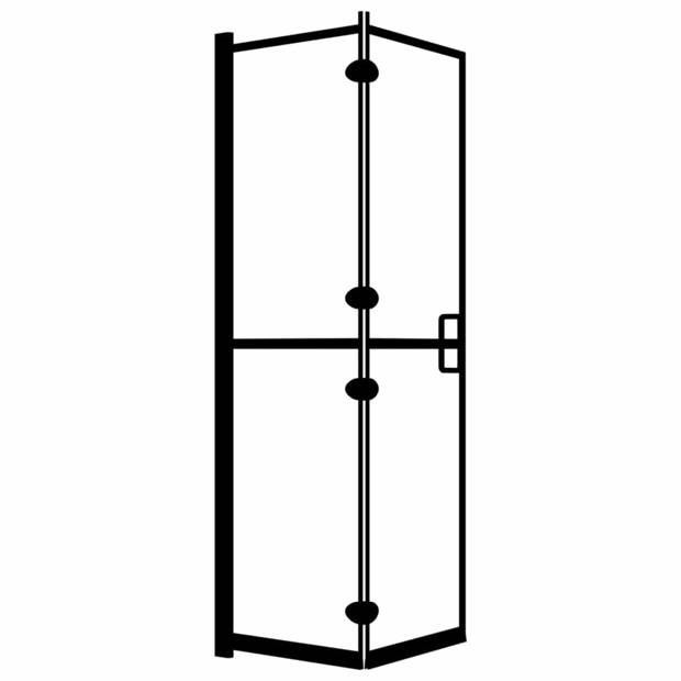 vidaXL Douchewand inklapbaar 120x140 cm ESG zwart