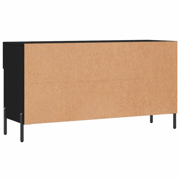 The Living Store Schoenenbank - Hout en IJzer - 102 x 35 x 55 cm - Zwart