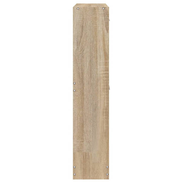 vidaXL Schoenenkast 59x17x81 cm bewerkt hout eikenkleurig