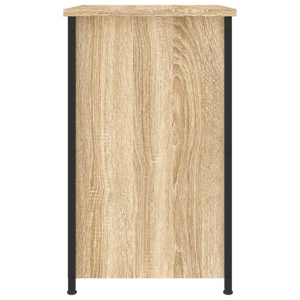 vidaXL Nachtkastje 40x36x60 cm bewerkt hout sonoma eikenkleurig